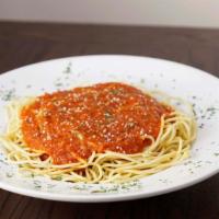 Large Spaghetti (Serves 1 - 2) · 350 cal. per serving. Garlic Bread, Marinara and Parmesan Cheese. (2 servings).