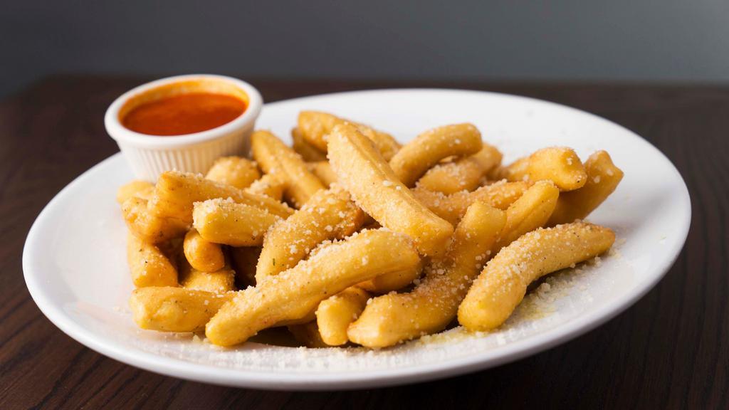 Breadsticks · Four pieces served with a side of marinara. 660 cal.