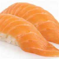 Salmon Nigiri /Sake · Consuming raw or undercooked seafood, or shellfish may increase your risk of foodborne illne...