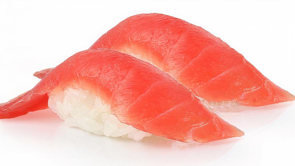 Yellowfin Tuna Nigiri /Maguro · Consuming raw or undercooked seafood, or shellfish may increase your risk of foodborne illness.