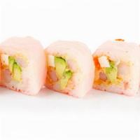 Islander Roll · Soy wrap, tempura shrimp, avocado, cream cheese spicy sauce, masago. (5 pc)

Consuming raw o...