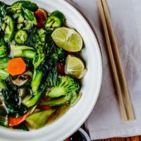 Vegetable Pho · Vegetable, Broccoli, Carrot, Bok 
Choy,Rice Noodle 

Served with Bean Sprout
Basil, Lime sli...