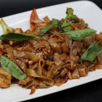 Drunken Noodles (Pad Kee Mao) (Delivery) · Flat rice noodles, white onions, bell peppers, broccoli, tomatoes and basil leaves with your...