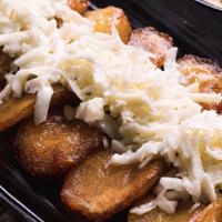 Plantains And Cheese ( 7 Units) · Delicious caramelized plantains with white cheese.