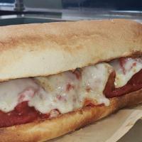 Meatball Sub · This is a great meatball sub. Lots of meatballs (all beef) in marinara.  We add three cheese...