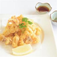 Calamari Tempura · Served with nori sea salt and tempura sauce.