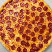 Pepperoni Philosophy Pizza (14 In.)  · Pepperoni and a lot of it.