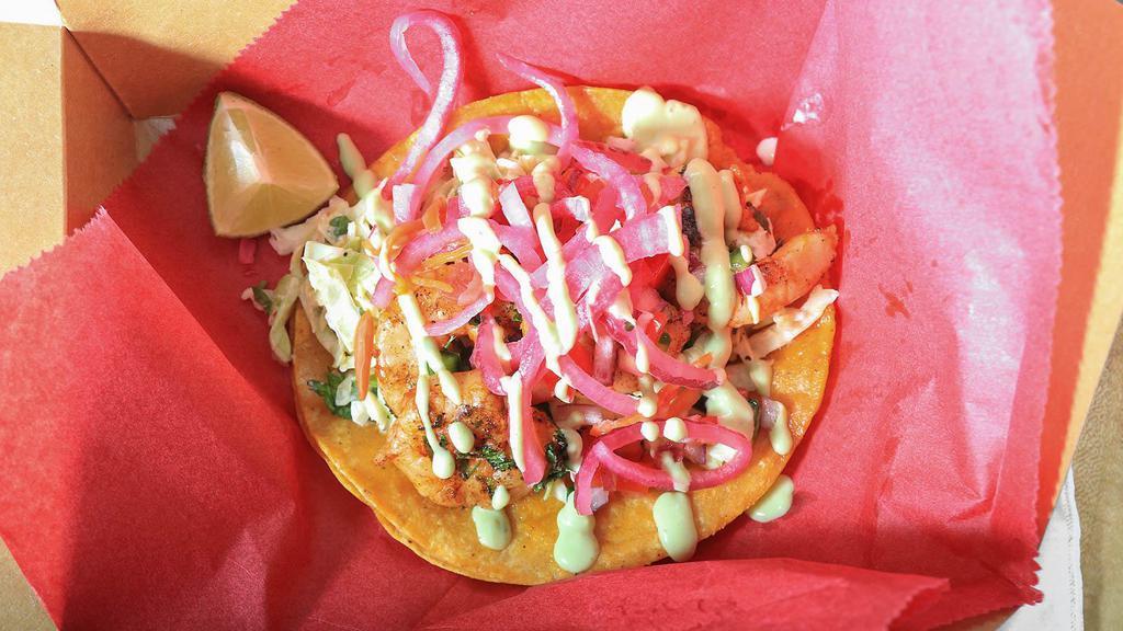 Street Tacos (Single Taco) · Choice of Double wrapped Corn Tortillas (small), Keto Shell, or Queso Taco filled with choice of Meat and topped with Onions, Cilantro, Radishes,& Guacamole. (Please CHOOSE toppings)