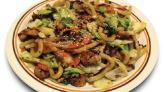 Beef Yaki Udon · Stir fry noodles with vegetables and beef.