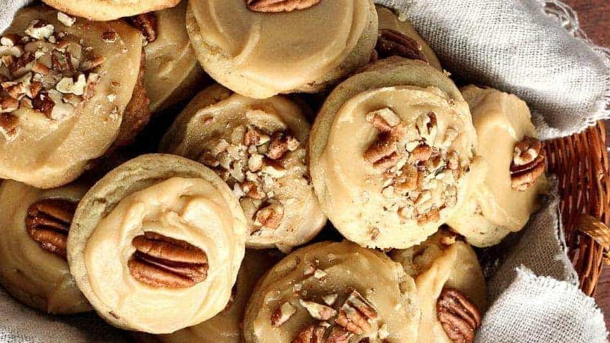 Soft Pecan Cookie · A cookie dough with pecans rolled around in sugar and cinnamon. Contains milk and tree nuts.