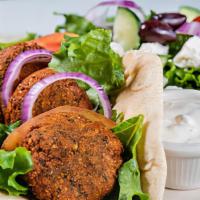 Falafel With Salad Or Rice · 