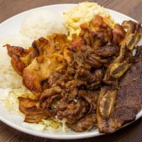 Bbq Mix Combo · Hawaiian BBQ beef, chicken and short ribs.