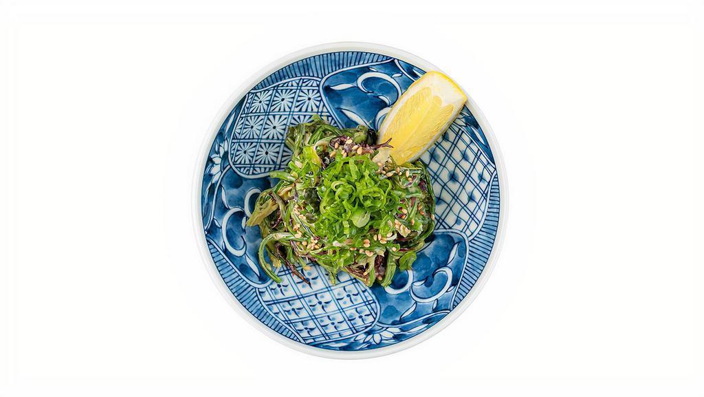 Kaiso Seaweed Salad · Gluten free, vegan. Mixed seaweed, sesame dressing, micro greens, lemon.