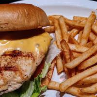 Grilled Chicken Sandwich Combo · Flame grilled skinless chicken breast with lettuce, tomato, mayonnaise and choice of cheese ...