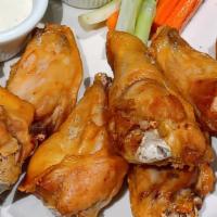 Deep Fried Chicken Wings · A mixture of eight flats and drumettes tossed in your choice of sauces: BBQ - lemon pepper, ...