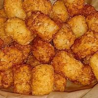 Basket Of Tater Tots · Deep fried crisp basket of tater tots with choice of dipping sauce.