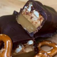 Take 2 Bar · Four pack. Copy cat Take 5™ bar. Creamy peanut butter with chewy caramel and crunchy pretzel...