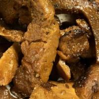 Vegan Daddy Meats Steak Strips · 1 pound of slow cooked seitan in a savory seasoned broth finished with a Chicago style steak...