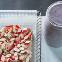 Pb Edge- 16 Oz · unsweetened almond milk, blueberries, strawberries, peanut butter, banana and chocolate whey...