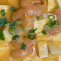 Salted Egg Yolk With Shrimp Tofu · 咸蛋黄豆腐虾仁