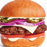 The No. 6 Burger · 1/3 Lb. Grass Fed, Grass Finished Carman Ranch Beef Patty, Face Rock Two-Year Aged White Che...