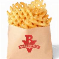 Waffley Fries - Large · Lightly salted and crispy waffle cut fries
