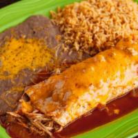 Burrito Combo · Ground beef, shredded beef or chicken. Topped with cheese and our signature sauce.