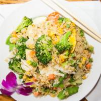 Vegetable Fried Rice · Authentic fried rice cooked with egg, peas and carrots, and green onions. Mixed Vegetables i...
