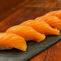 Salmon Six Sushi · 6 pieces of salmon sushi nigiri!
