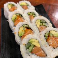 Seattle Roll · salmon, avocado, cucumber, and tobiko