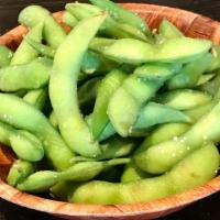 Edamame · blanched soybeans tossed with sea salt