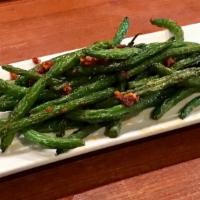 Spicy String Beans · fried string beans with salt and chili paste