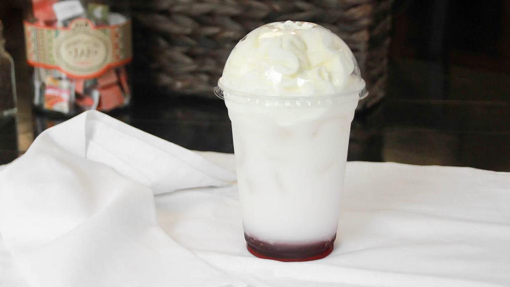 Italian Sodas · club soda, half and half and your choice of flavor topped with our fresh whipped cream