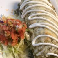 Burrito Loco · You go crazy about this burrito!! a flour tortilla filed with rice, whole beans, choice of g...