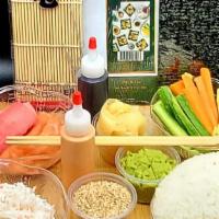  Diy ( Shshi-Kit ) Make Your Own Sushi At Home For Little Extrea Fun  · Sushi kit.  For 4 - 6 person. Includes: bamboo makisu , wasabi, soy sauce, ginger, cooked su...
