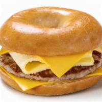 Plain Bagel With Sausage, Egg & Cheese · 