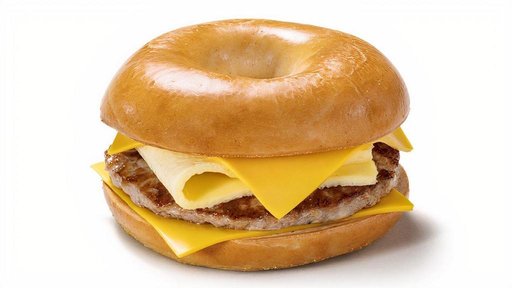 Plain Bagel With Sausage, Egg & Cheese · 