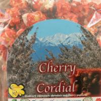 Cherry Cordial · Cherry popcorn dark or white chocolate. 11 ounces.