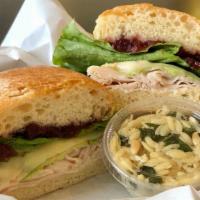 The Gobbler · A Year-Round Reason to be Thankful! Roasted Turkey Breast, Melted Provolone, Lettuce, Avocad...