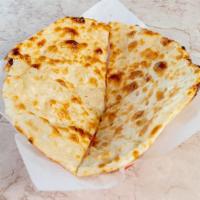 Naan · Popular Indian-style leavened bread of fine flour.