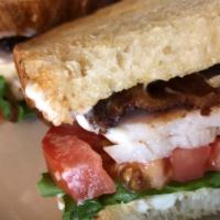 Country Club · house roasted turkey, bacon, lettuce, tomato, ranch seasoned cream cheese, mayo, grilled sou...