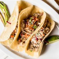 Cantina Street Tacos · Three tacos with your choice of beef tenderloin tips, chicken or carnitas, pico de gallo and...