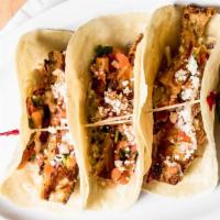 Mahi Mahi Tacos · Blackened or fried, coleslaw, Queso Fresco, jalapeño tartar sauce and pico de gallo.