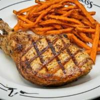 Double Boned Pork Chop · Served with a side & your choice of dinner Caesar salad, dinner salad (with a choice of hone...