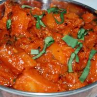 Bombay Vindaloo · OVEN ROASTED POTATOES SEASONED WITH SPECIAL GOAN SPICES (VEGAN)