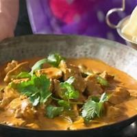 Lamb Korma · BONELESS LAMB CUBES COOKED IN A MILD COCONUT CREAM CURRY SAUCE AND NUTMEG