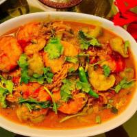 Prawn Pepper Masala · STIR FRIED WITH GARLIC, GINGER, BELL PEPPERS, ONIONS SAUCE