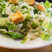 Caesar Salad · Lettuce, organic cherry tomato, croutons, and Parmesan cheese - served with Caesar dressing ...