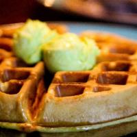 Pandan Dessert Waffle · Pandan is the vanilla of Southeast Asia and is what gives these Vietnamese waffles their ico...
