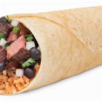 Mexicano Burrito · Your choice of protein with Baja rice, choice of black beans or pinto beans, hot or mild sal...